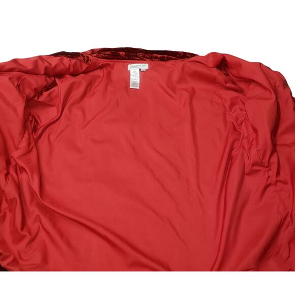 Coldwater Creek Red Paisley Blazer Plus Size 1X Vintage Boho Festival Heritage - Picture 2 of 11